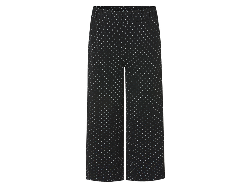 esmara® Dámské capri kalhoty / kalhoty "Wide Leg" XXL (černá/bílá, Xxl(52/54))