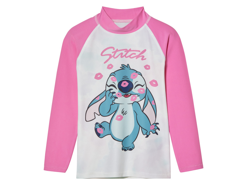 Dívčí triko na plavání s ochranou proti UV záření (Stitch, 134/140)