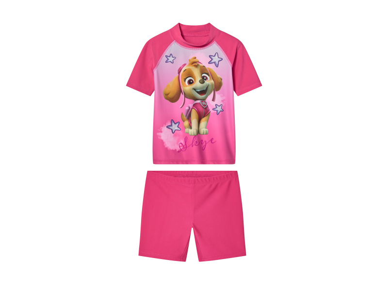 Dívčí souprava na plavání s ochranou proti UV záření, 2dílná (98/104, Tlapková patrola)