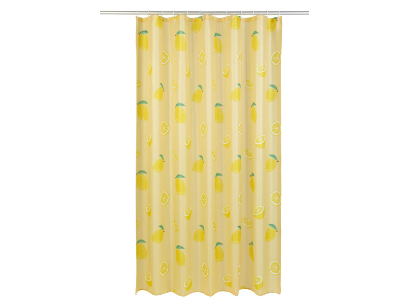 Livarno home Sprchový závěs, 180 x 200 cm (citron)