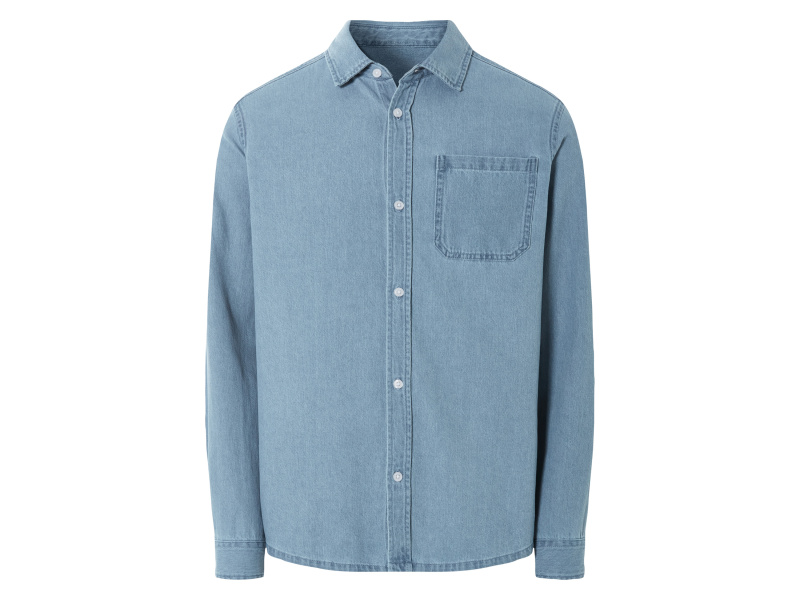 Livergy® Pánská džínová košile s BIO bavlnou (světle modrá, XL (43/44))