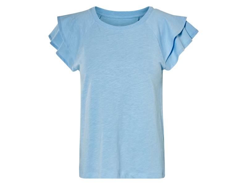 esmara® Dámské triko, čistá bavlna (světle modrá, XL (48/50))