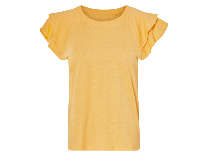 esmara® Dámské triko, čistá bavlna (žlutá, XL (48/50))