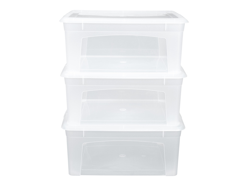 Livarno home Úložný box (sada velkých úložných boxů, 3dílná)