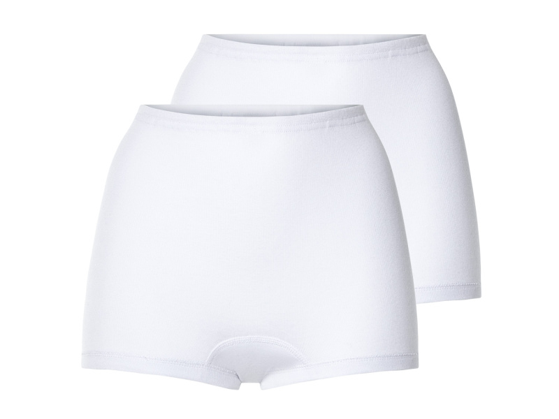 esmara® Dámské kalhotky s nohavičkou s BIO bavlnou, 2 kusy (Xl(48/50))