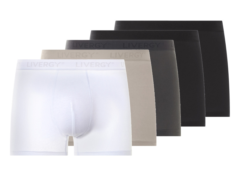 Livergy® Pánské boxerky, 5 kusů (černá/šedá, 8/Xxl)