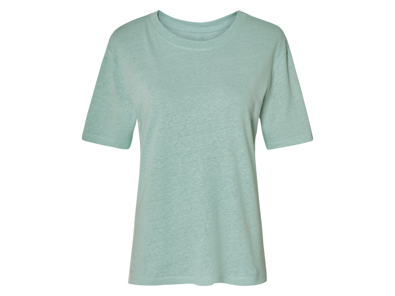 esmara® Dámské lněné triko (mintová, L(44/46))
