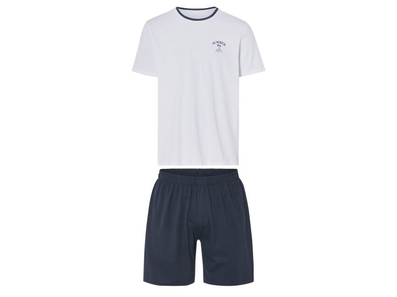 esmara® Pánské pyžamo (bílá / navy modrá, XL (56/58))
