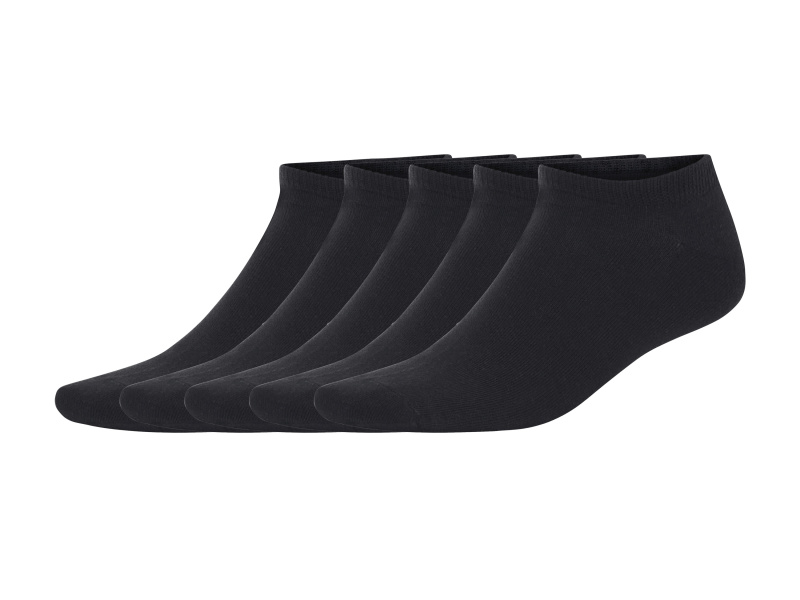Livergy® Pánské nízké ponožky s BIO bavlnou, 5 párů (černá, 43-46)