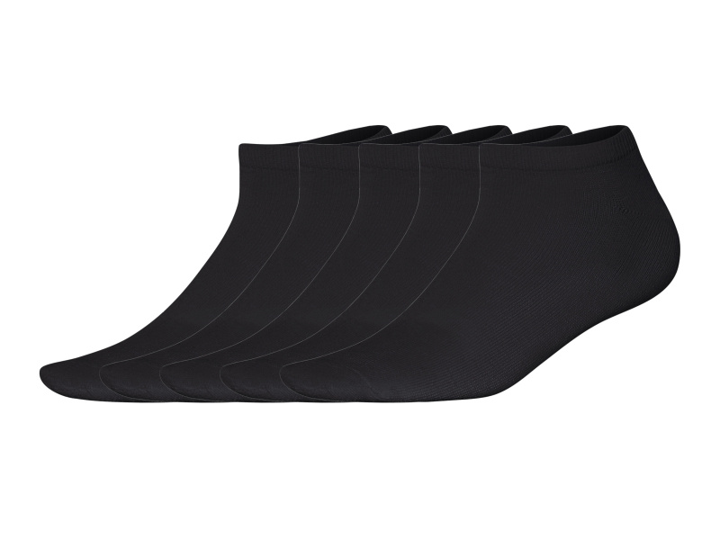 esmara® Dámské nízké ponožky s BIO bavlnou, 5 párů (černá, 39/42)