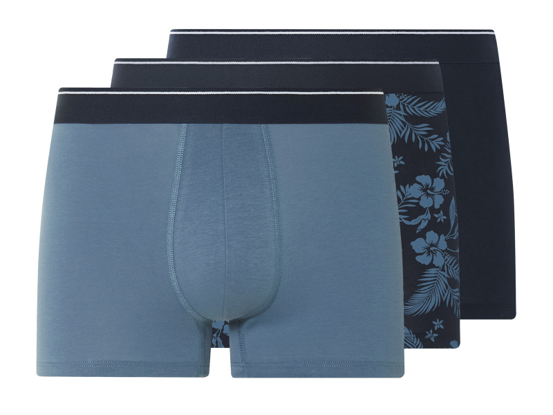 Livergy® Pánské boxerky Xxl, 3 kusy (navy modrá / modrá, 7/Xl)