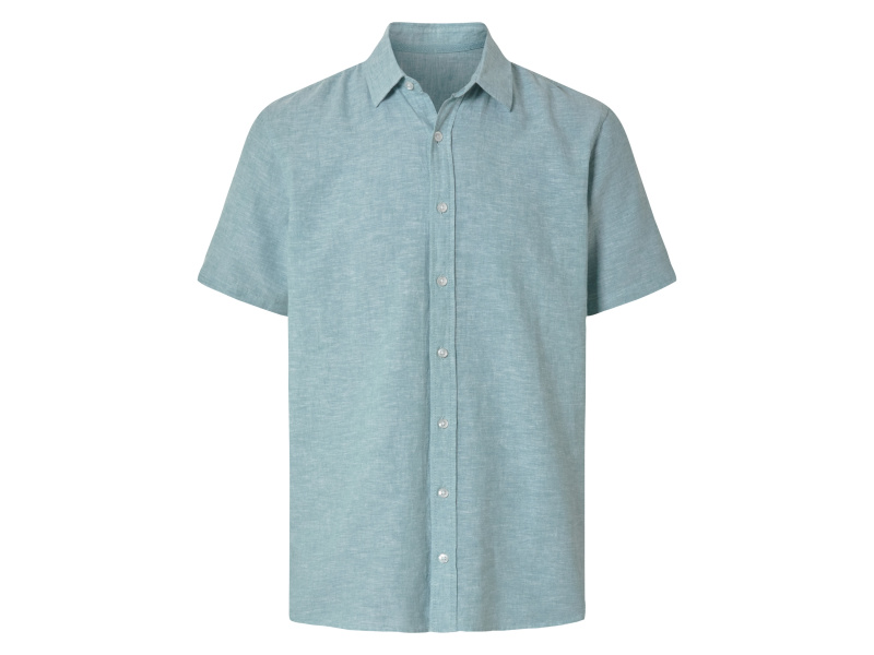 esmara® Pánská lněná košile (tyrkysová, XL (43/44))