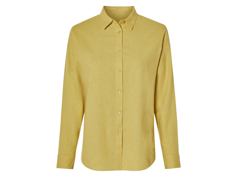 esmara® Dámská lněná blůza (zelená, 36)