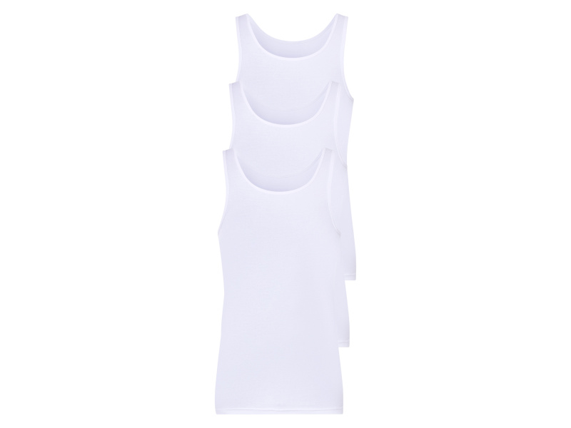 Livergy® Pánský nátělník, 3 kusy (bílá, 7/Xl)