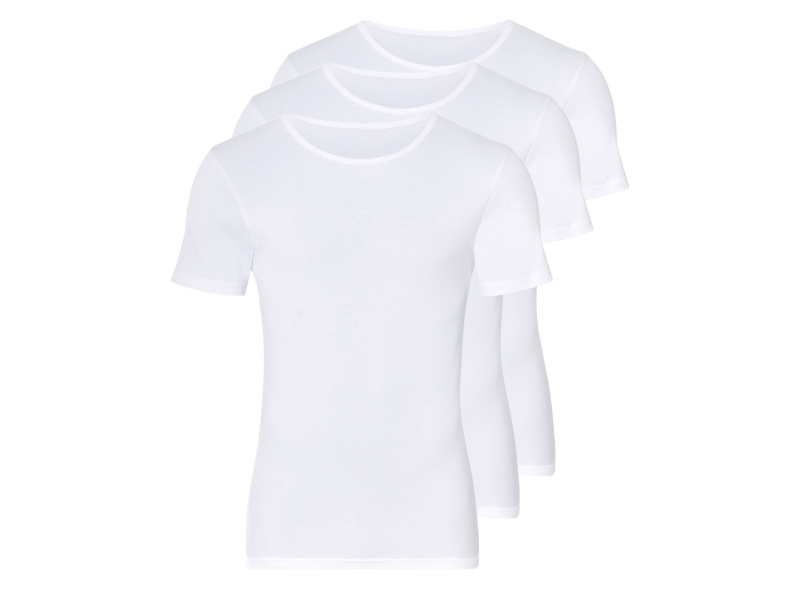 Livergy® Pánské spodní triko, 3 kusy (kulatý výstřih, bílá, 7/Xl)