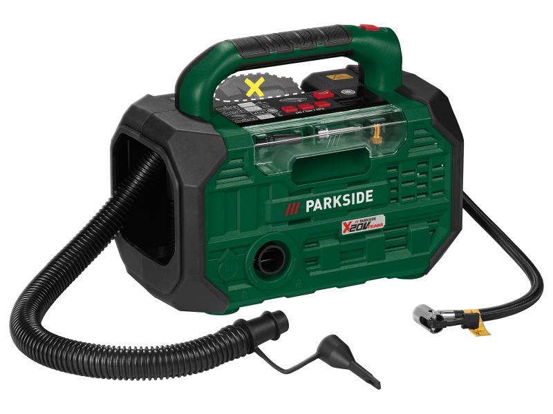 Parkside® Aku kompresor a pumpa PKA 20-Li D3 – bez akumulátoru a nabíječky