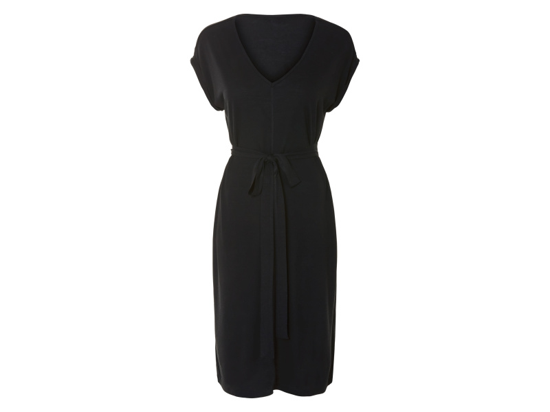 esmara® Dámské šaty s podílem lnu (černá, S(36/38))