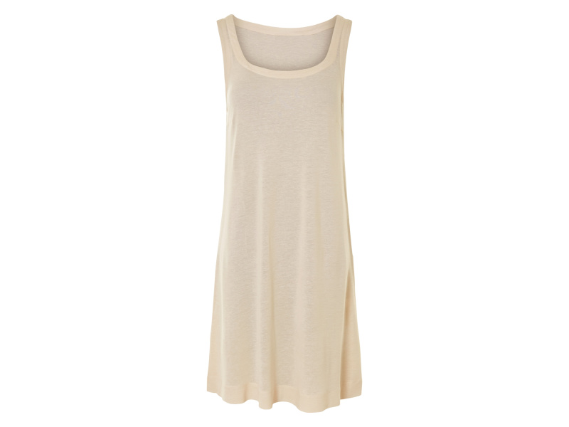 esmara® Dámské šaty s podílem lnu (béžová, L(44/46))