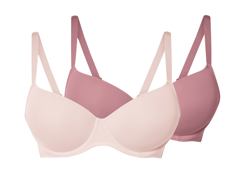 esmara® Dámská podprsenka, 2 kusy (růžová / světle růžová, 85D)