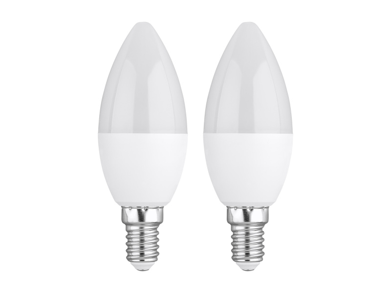 Livarno home LED žárovka, 2 kusy (4,2 W E14 svíčka)