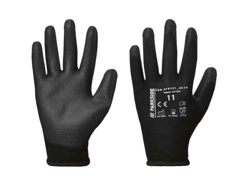 Parkside® Pracovní rukavice, 2 páry (černá, 11)