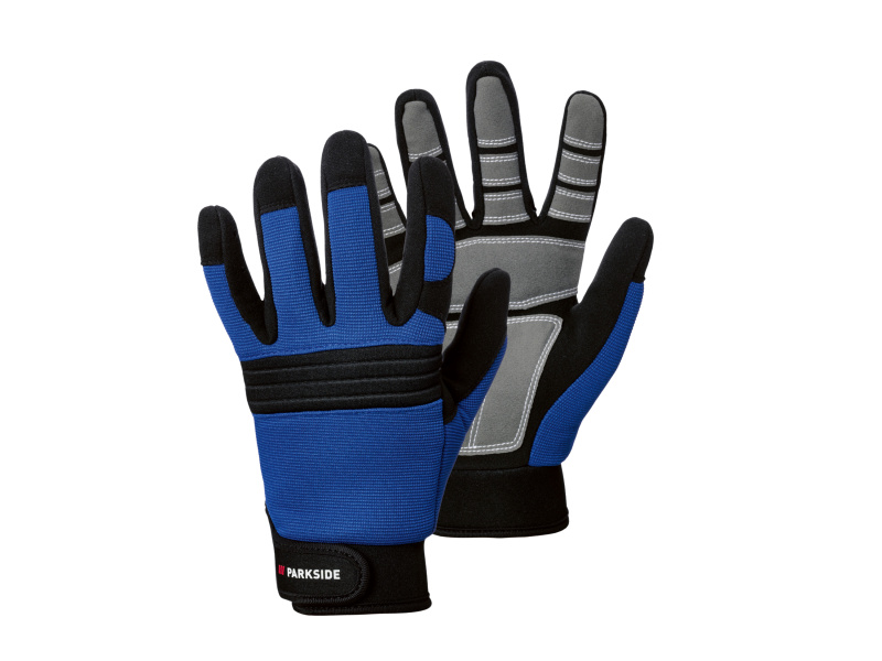 Parkside® Dámské / Pánské pracovní rukavice (modrá/černá, 8)