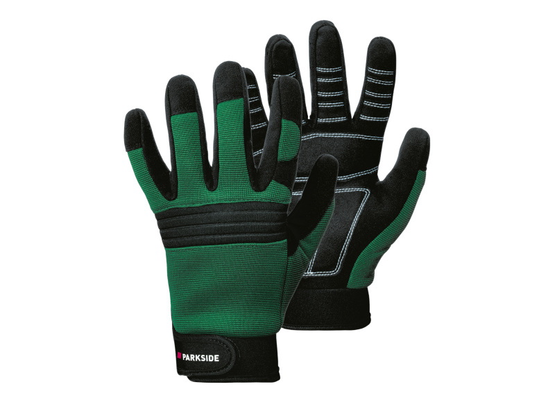 Parkside® Dámské / Pánské pracovní rukavice (zelená/černá, 11)