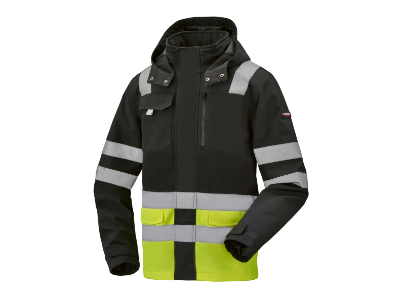 Parkside Performance® Pánská softshellová výstražná bunda (černá, S (44/46))