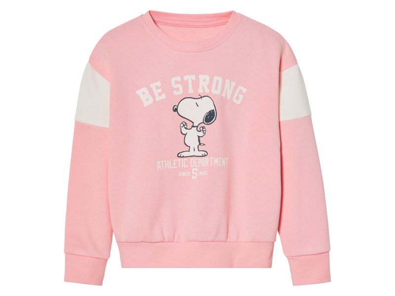 Dívčí mikina Peanuts (růžová, 122/128)