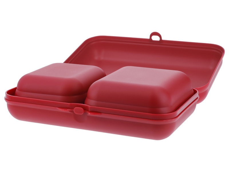 Silvercrest® Sada svačinových boxů, 5dílná (červená)