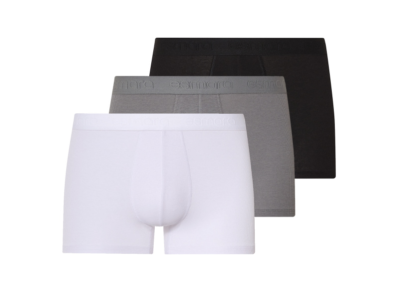 esmara Men Pánské boxerky, 3 kusy (černá/šedá/bílá, 7/Xl)