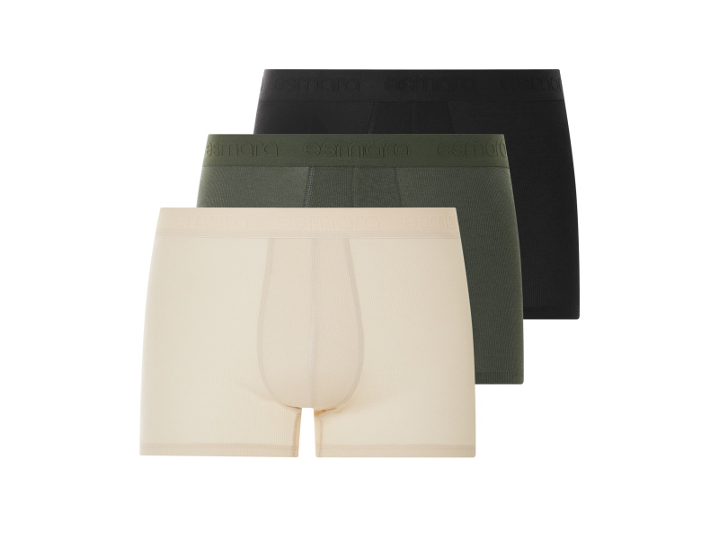 esmara® Pánské boxerky, 3 kusy (černá/zelená/béžová, 6/L)