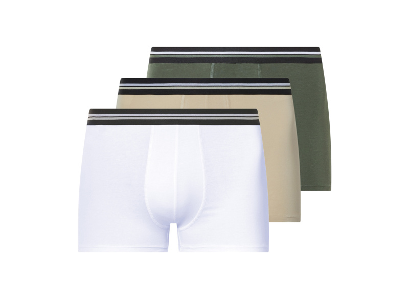 esmara Men Pánské boxerky Xxl, 3 kusy (zelená/béžová/bílá, 10/4Xl)