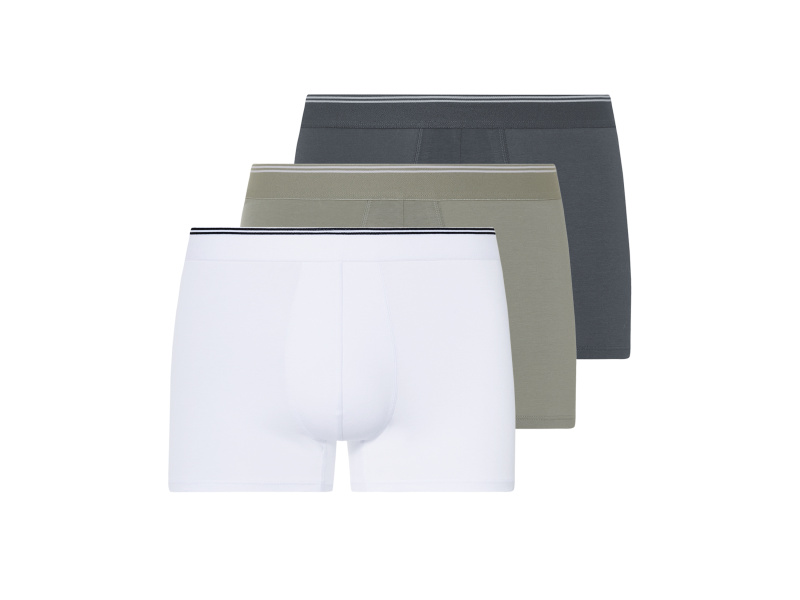 esmara Men Pánské boxerky, 3 kusy (šedá/zelená/bílá, 8/Xxl)