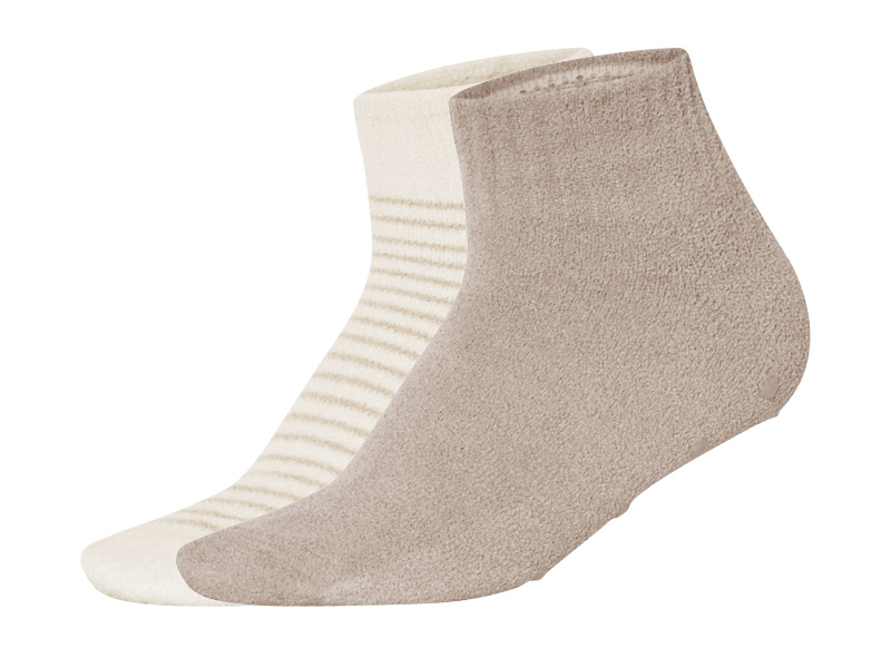 esmara® Dámské domácí ponožky, 2 páry (béžová/hnědá, 39-42)
