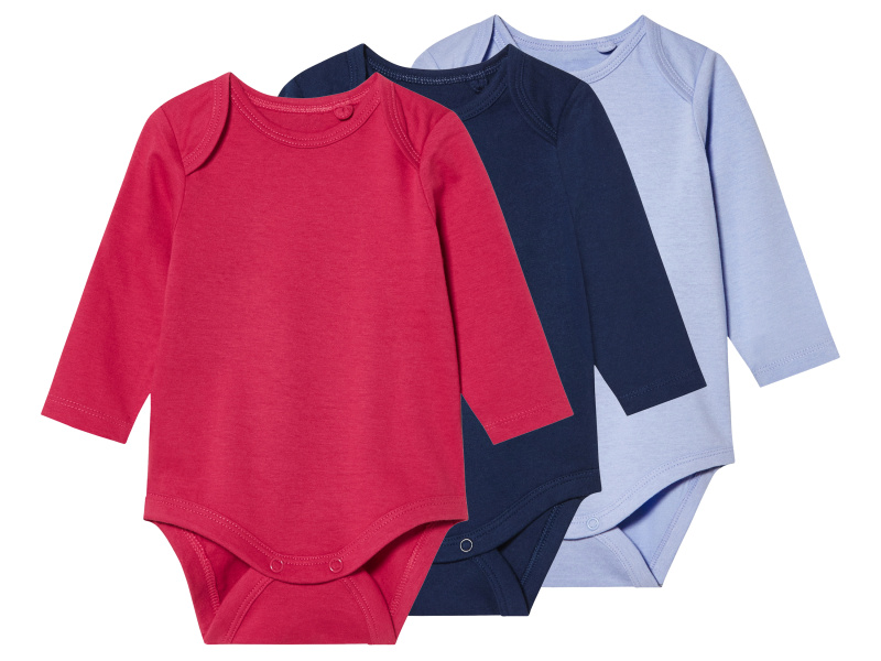 lupilu® Dívčí body, 3 kusy (navy modrá / lila fialová / růžová, 86/92)