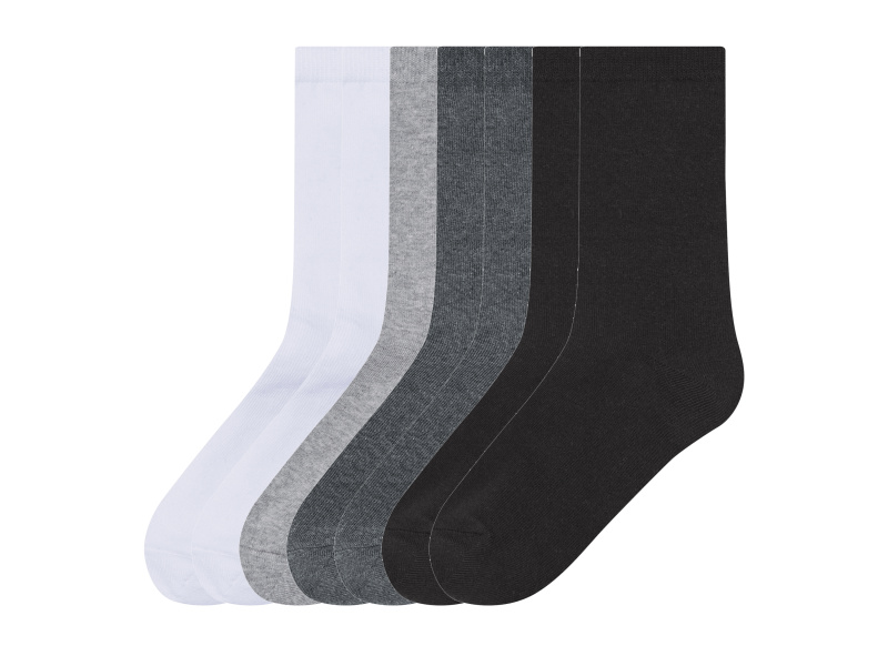 esmara® Chlapecké ponožky, 7 párů (bílá / šedá / tmavě šedá / černá, 39/42)