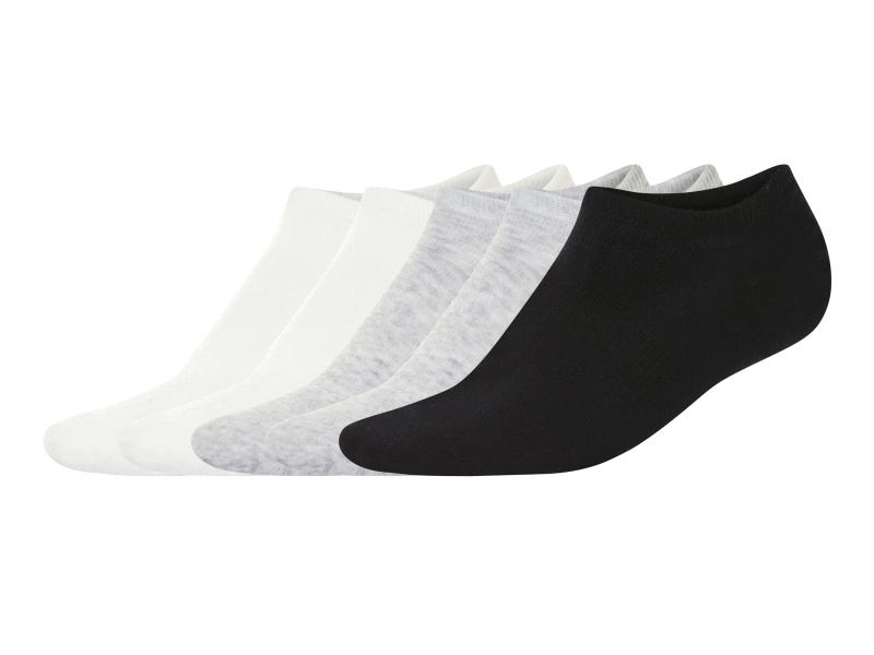 esmara® Dámské ponožky, 5 párů (bílá/šedá/černá, 39-42)