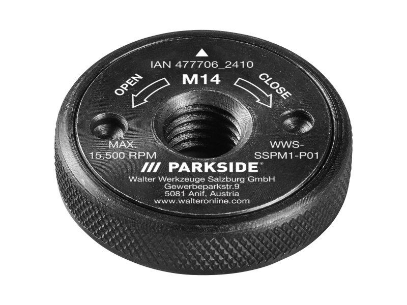 Parkside® Sada řezných kotoučů, 25dílná / Rychloupínací matice pro úhlovou brusku (rychloupínací matice)