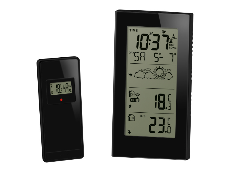 Auriol® Bezdrátová meteostanice s venkovním senzorem (černá)