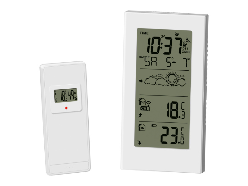 Auriol® Bezdrátová meteostanice s venkovním senzorem (bílá)