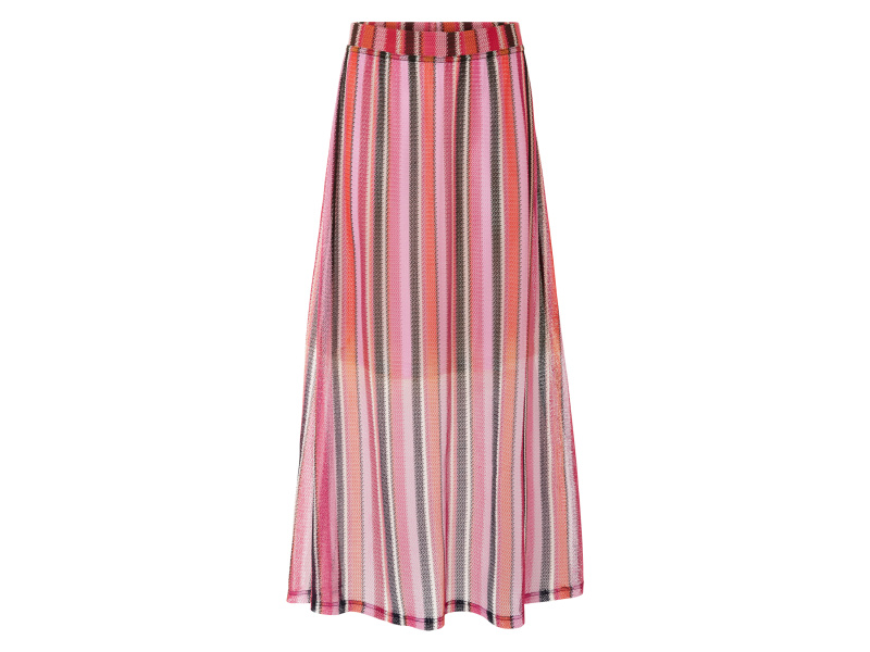 esmara® Dámská maxi sukně (červená/růžová/oranžová, L(44/46))