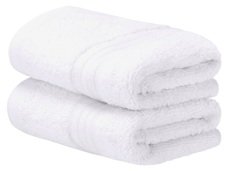 Livarno home Froté ručník pro hosty, 30 x 50 cm, 500 g/m², 2 kusy (bílá)