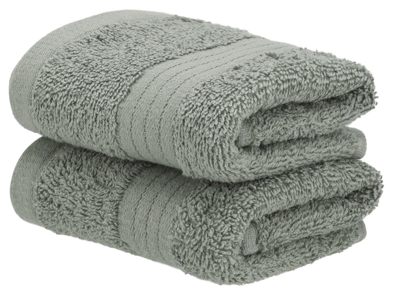 Livarno home Froté ručník pro hosty, 30 x 50 cm, 500 g/m², 2 kusy (zelená)