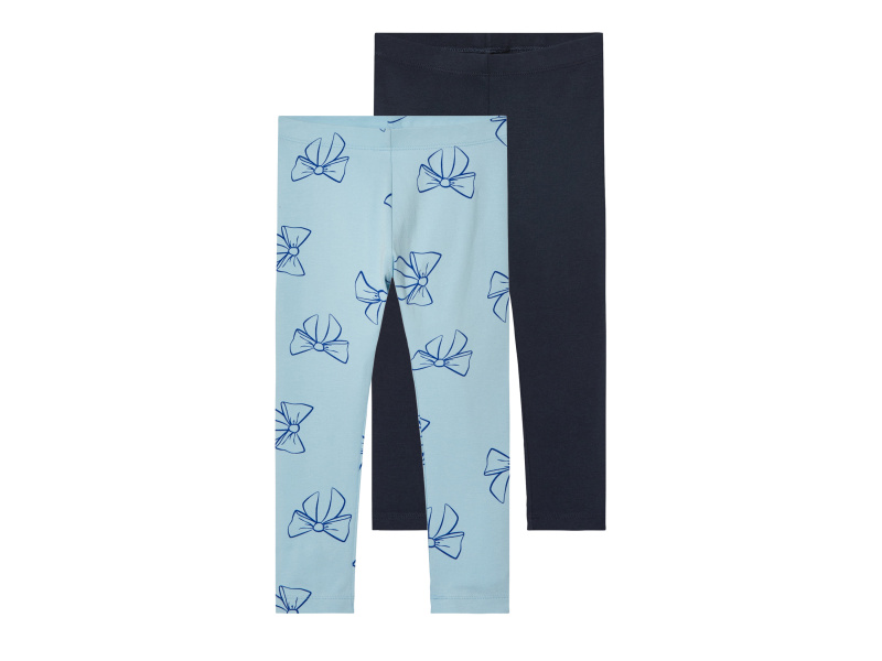 lupilu® Dívčí legíny, 2 kusy (světle modrá / navy modrá, 98/104)
