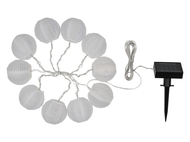 Livarno home Solární LED řetěz (lampiony/bílé)