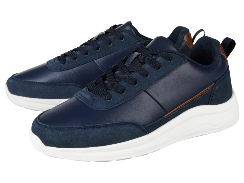 esmara® Pánská kožená volnočasová obuv (navy modrá, 42)