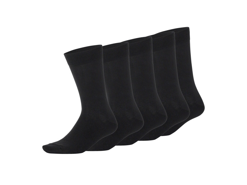 esmara® Pánské ponožky s BIO bavlnou, 5 párů (černá, 43/46)
