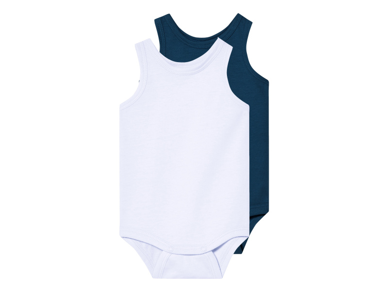 lupilu® Chlapecké body, 2 kusy (bílá / námořnická modrá, 50/56)