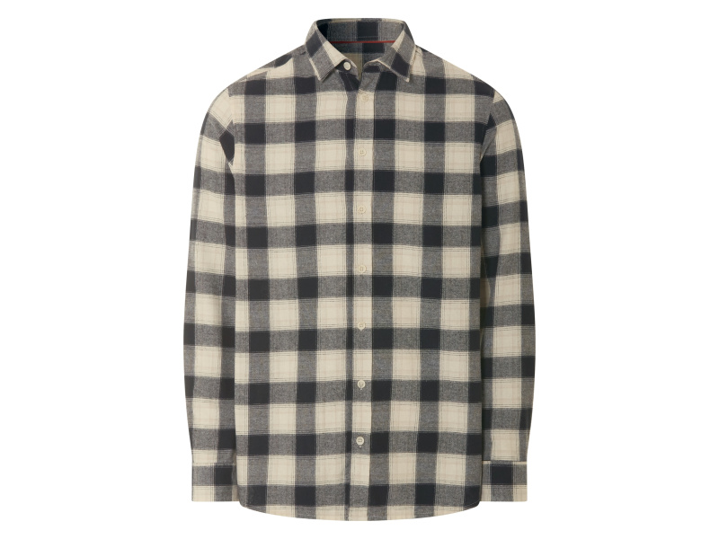 esmara Men Pánská flanelová košile (černá/bílá, Xl(43/44))